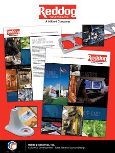 Image Text Description: Client Name: Reddog Industries, Inc. Project Scope: Collateral Development • Sales Material Layout/Design