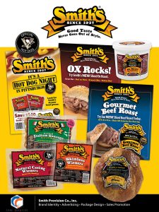 Text Image Description:Smith Provision Co., Inc. Brand Identity •Advertising • Package Design • Sales Promotion
